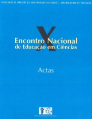 Capa do livro "Actas do X Encontro Nacional de Educação em Ciências: A Aprendizagem Formal e Informal". Organizadora: Teresa Oliveira