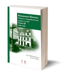 Capa do E-Book "Monumenta Historica. O Ensino e a Companhia de Jesus (séculos xvi a xviii). Volume III (1700-1759)", de Teresa Maria Rodrigues da Fonseca Rosa